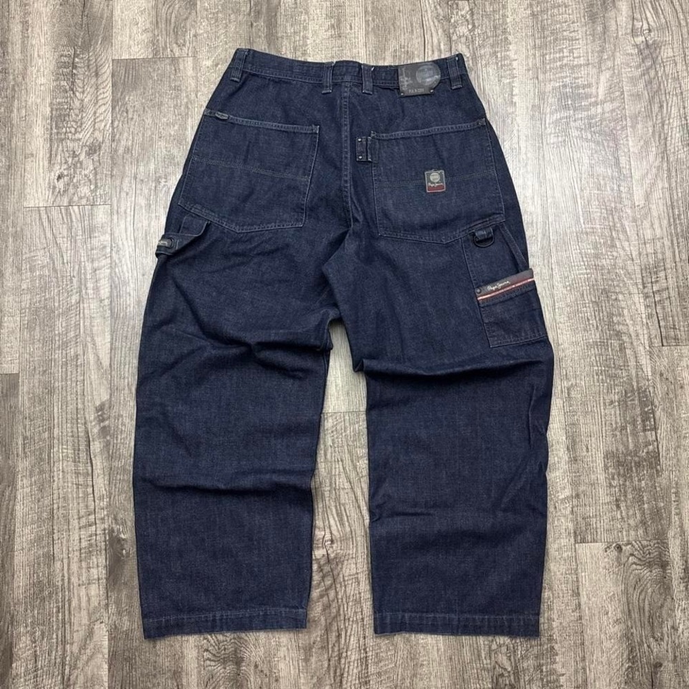 Vintage Y2K Pepe Jeans Super Baggy Wide Leg Skater Carpenter Denim 32x29